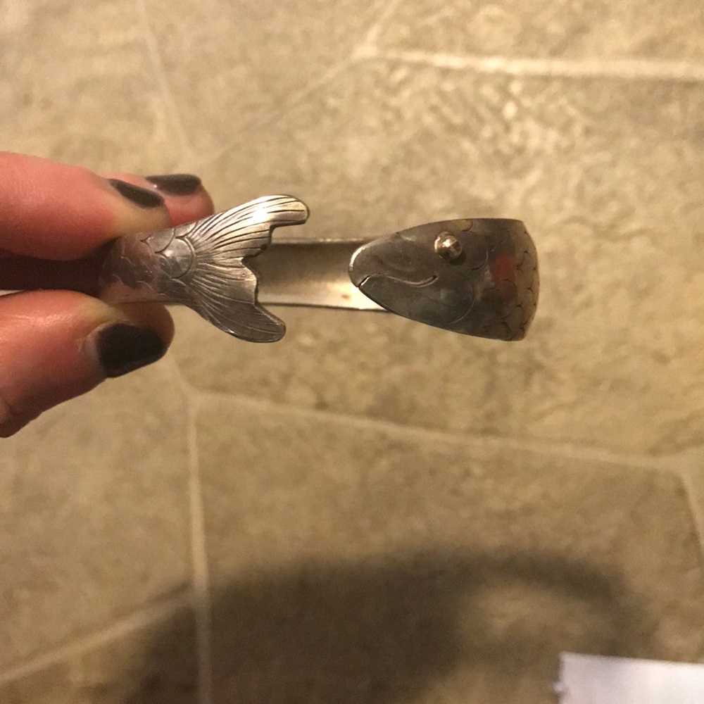 Sterling Silver Fish Cuff Cape Cod bracelet